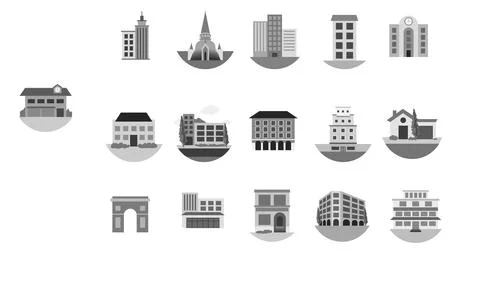 Building design icon Stock Illustration