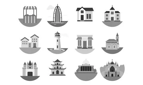 Building design icon Stock Illustration