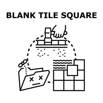 Building design missing blank tile square concept Stock Illustration