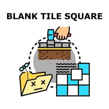 Building design missing blank tile square concept Stock Illustration