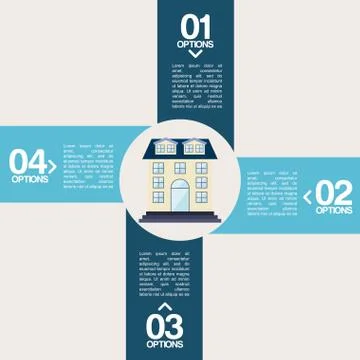 Building design over beige background, vector illustration Ilustración de archivo