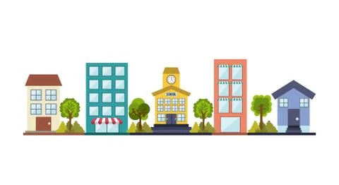 Building design over white background, vector illustration Ilustração Stock