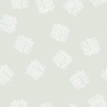 Building design presentation line seamless pattern Stock Illustration