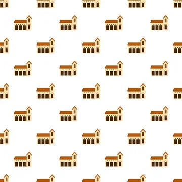 Building design seamless pattern illustrating real estate and property Stockillustratie