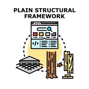 Building design structural framework development concept イラスト素材