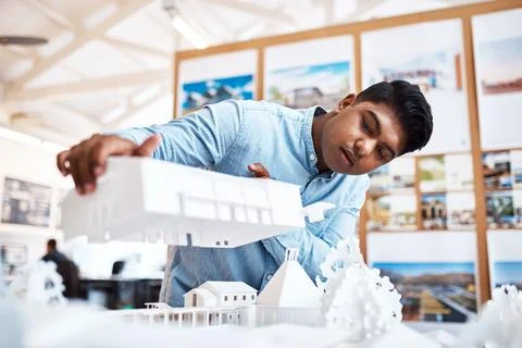 Building design thats as functional as it is innovative. a young architect Stockfoto's