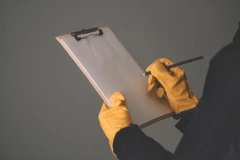 Building, developing, construction and architecture concept - engineer writ.. Fotos de archivo