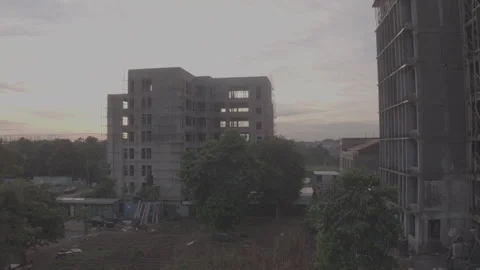 Building Developing Urban Area Wide - Ungraded Stock Footage 322540950