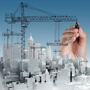 Building development concept Ilustración de archivo