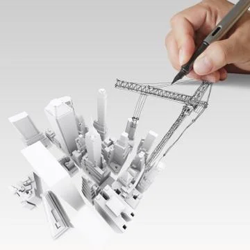 Building development concept Stock Illustration