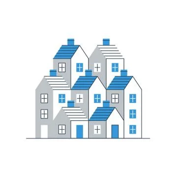 Building development, mortgage and realty concept Ilustración de archivo