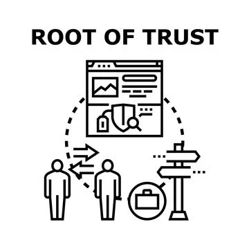 Building digital trust and secure online identity concept Ilustración de archivo