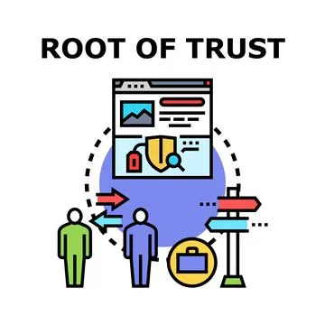 Building digital trust and secure online identity concept Ilustración de archivo