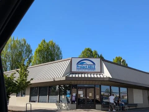 Building displaying Project ABLE’s “A Better Life Experience” Photos
