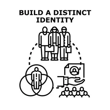 Building a distinct identity creating a personal brand Ilustración de archivo