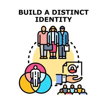 Building a distinct identity creating a personal brand Ilustração Stock
