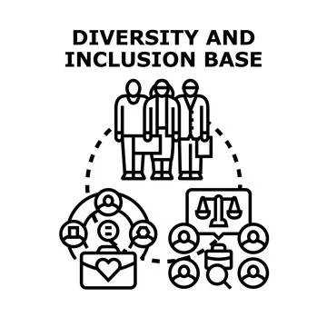Building diversity and inclusion base for business success Ilustración de archivo
