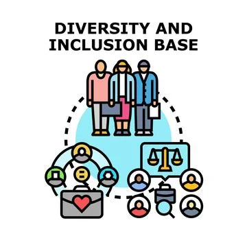 Building diversity and inclusion base for business success Ilustración de archivo
