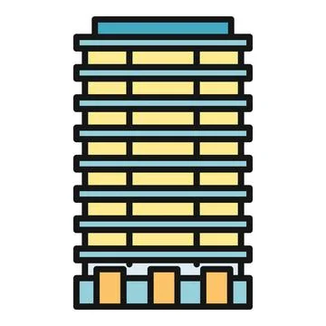 Building doodle icon representing city infrastructure Ilustración de archivo