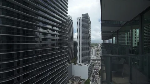 Building in downtown of Miami Stock Footage 128075537