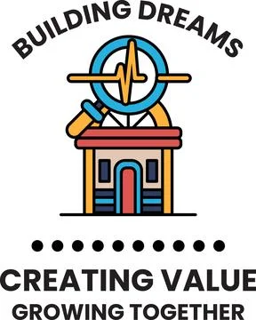 Building dreams creating value growing together Ilustración de archivo