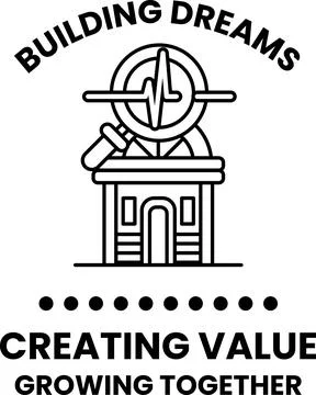 Building dreams creating value growing together Ilustración de archivo
