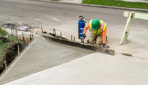 Building drivewayslope corner Stock Photos