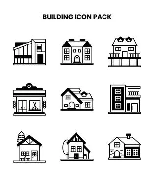 Building DuoTone UI Icons Pack Illustrazione stock