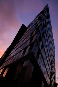 Building at dusk Stock Photos