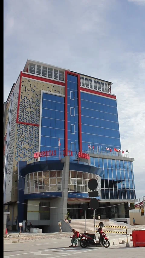 Building of the Duta Bangsa University Stock Footage 296567280