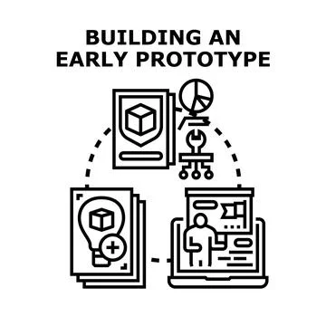 Building early prototype engineering development concept Stock Illustration