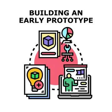 Building early prototype engineering development concept Stock Illustration