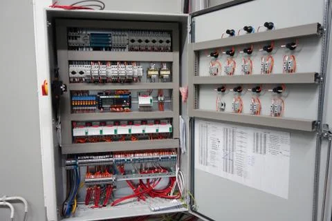 Building electric panel Stock Photos