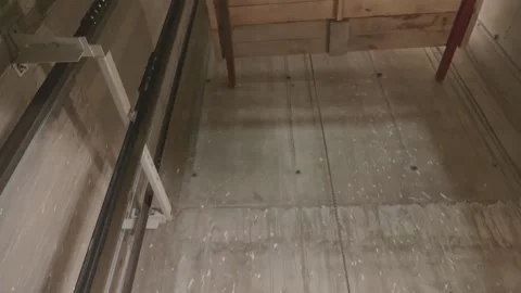 The building elevator in the house Stock Footage 132495247