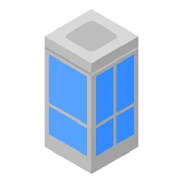 Building elevator icon, isometric style Ilustración de archivo
