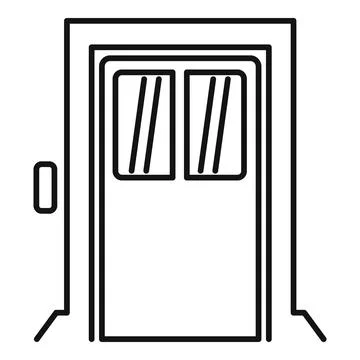 Building elevator icon, outline style Ilustración de archivo