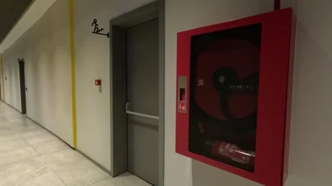 Building Emergency Fire Exit Door Stock Footage 339930794