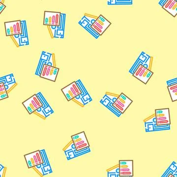 Building energy efficient vector seamless pattern Ilustración de archivo