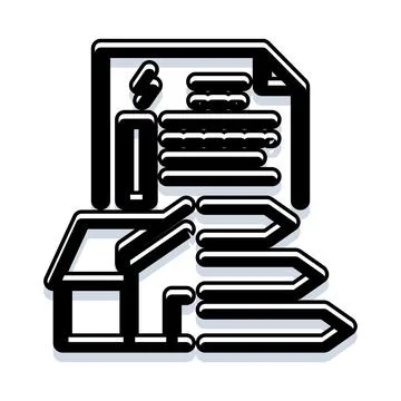Building energy performance certificate rating report document Ilustración de archivo