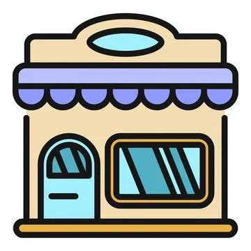 Building engaging icon representing a small business storefront Stock Illustration