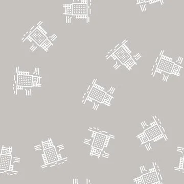 Building engineering line seamless pattern Ilustración de archivo