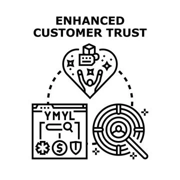 Building enhanced customer trust and client satisfaction Stock Illustration