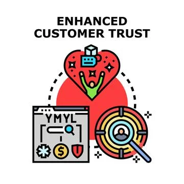 Building enhanced customer trust and client satisfaction Stock Illustration