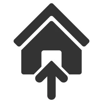 Building Entrance Flat Vector Icon Ilustración de archivo
