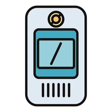 Building entry intercom system vector illustration 스톡 일러스트