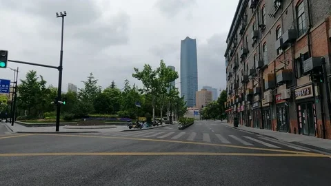 The building environment of the old city blocks in Shanghai under lockdown Stock Footage 195970776