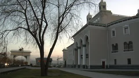 Building, evening Stock Footage 10840765
