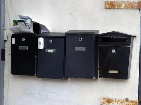 Building Exterior Mail Boxes Stock Photos