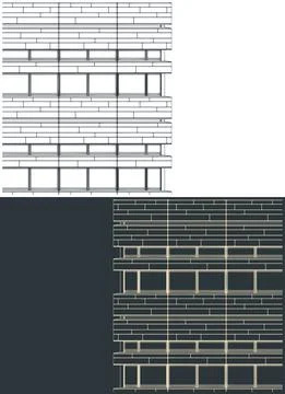 Building facade closeup Stock Illustration
