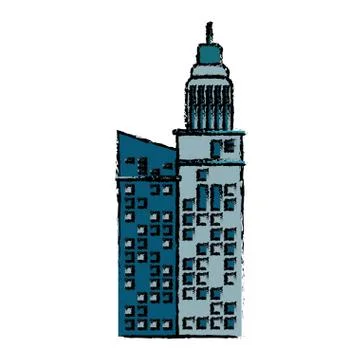 Building facade construction architecture icon Ilustración de archivo